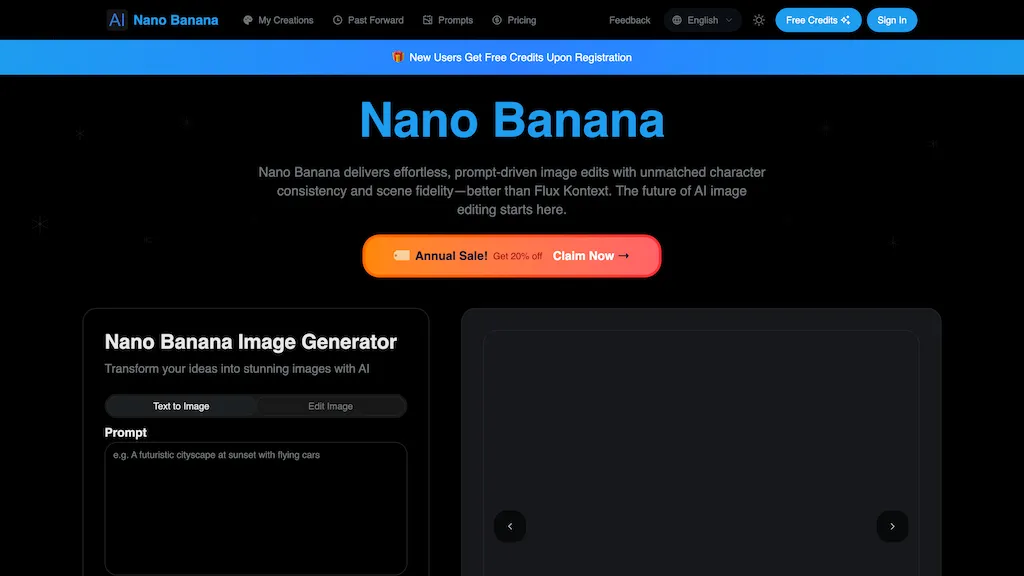 Nano-Banana.io  AI tool screenshot