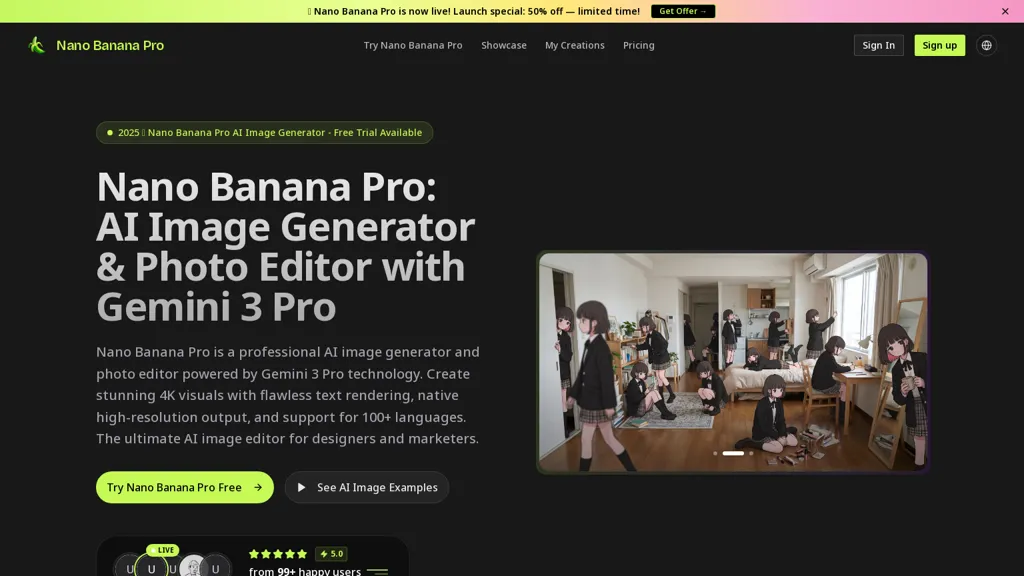 NanoBananaAI.Pro AI tool screenshot