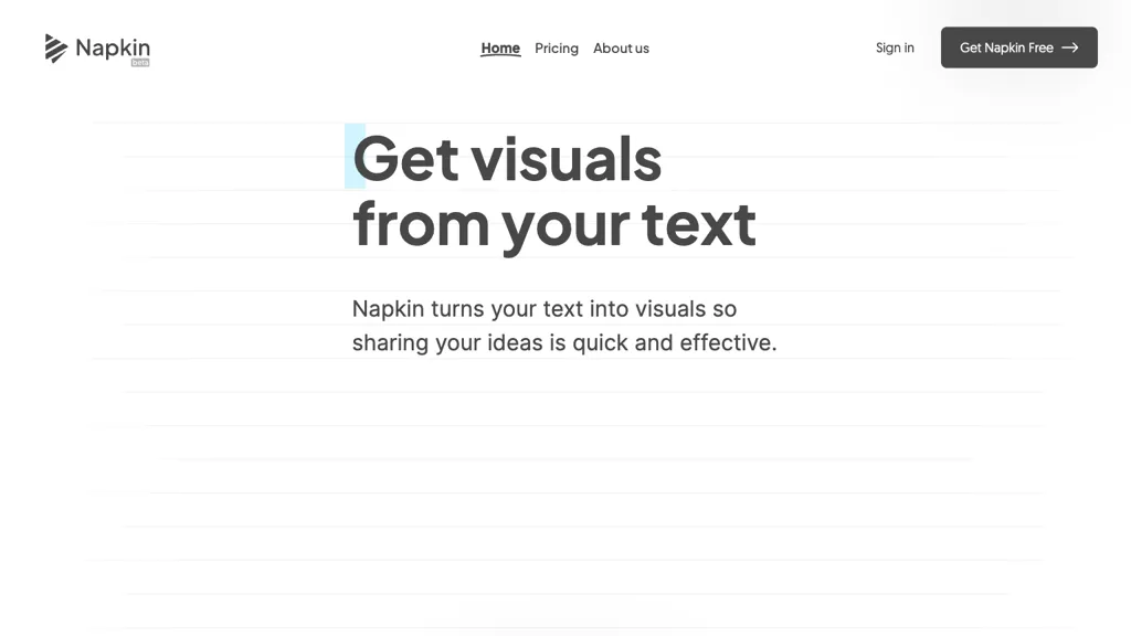 Napkin.ai website