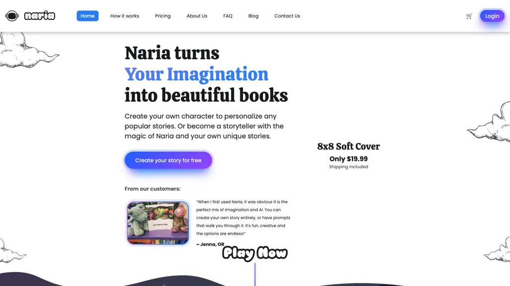 Naria AI website