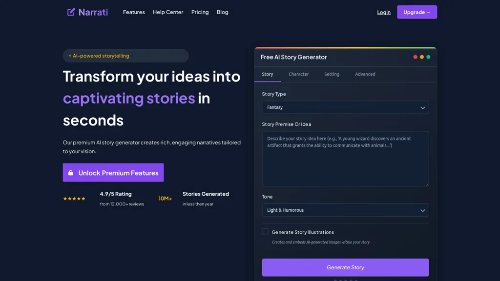 Narrati website