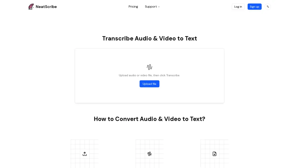 NeatScribe AI tool screenshot