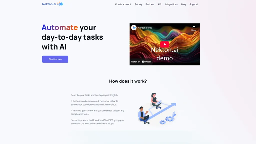 Nekton.ai AI tool screenshot