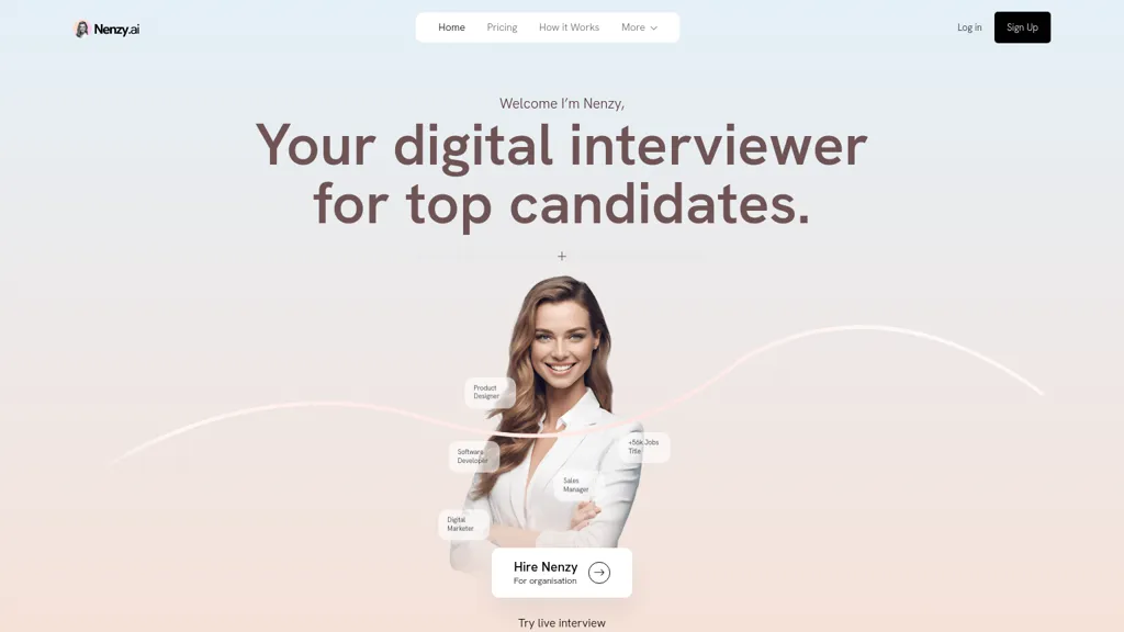 Nenzy.ai website
