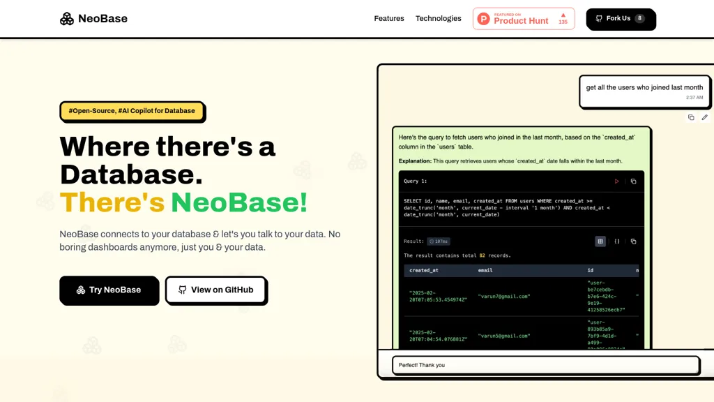 NeoBase website