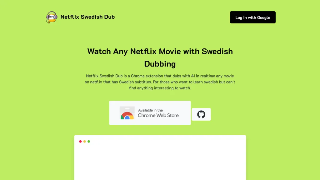 Netflix Swedish Dub AI tool screenshot