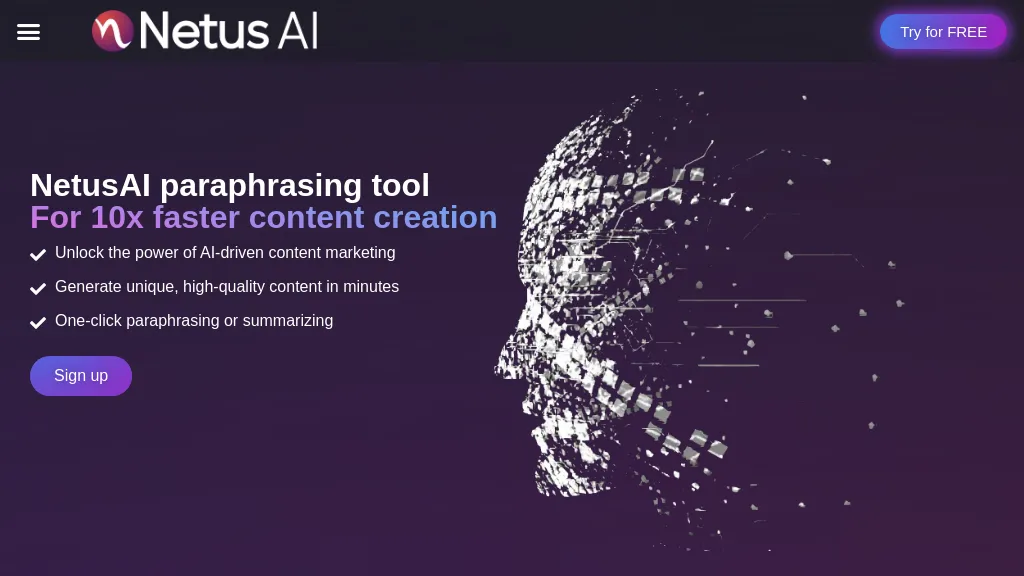 Netus AI website