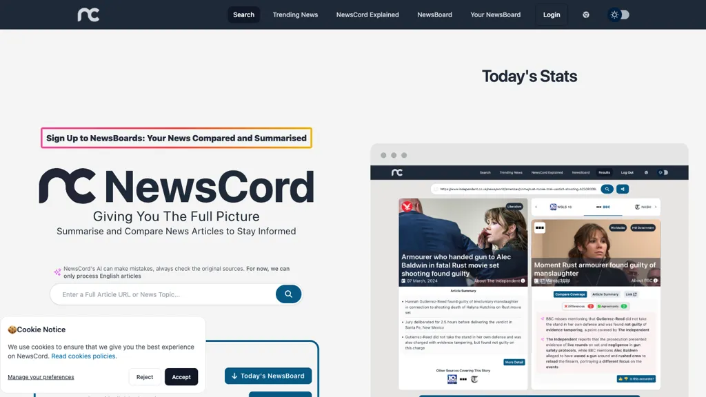 NewsCord website