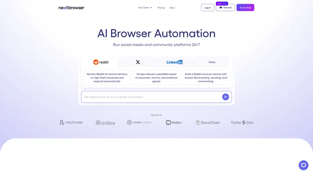 Nextbrowser AI tool screenshot