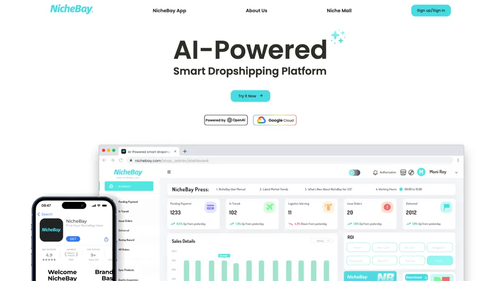 NicheBay AI tool screenshot