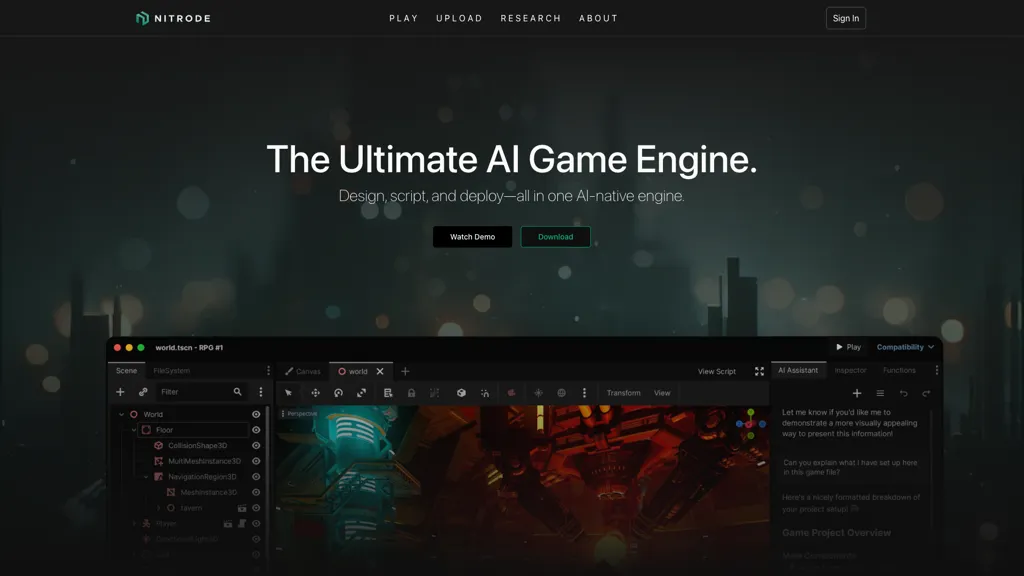 Nitrode AI tool screenshot