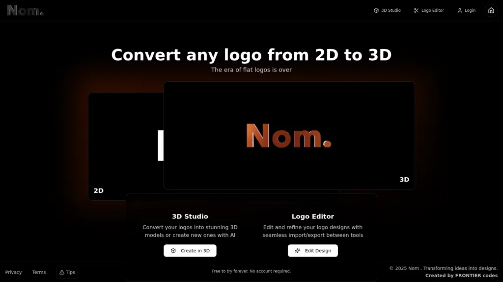 nom3d.studio AI tool screenshot