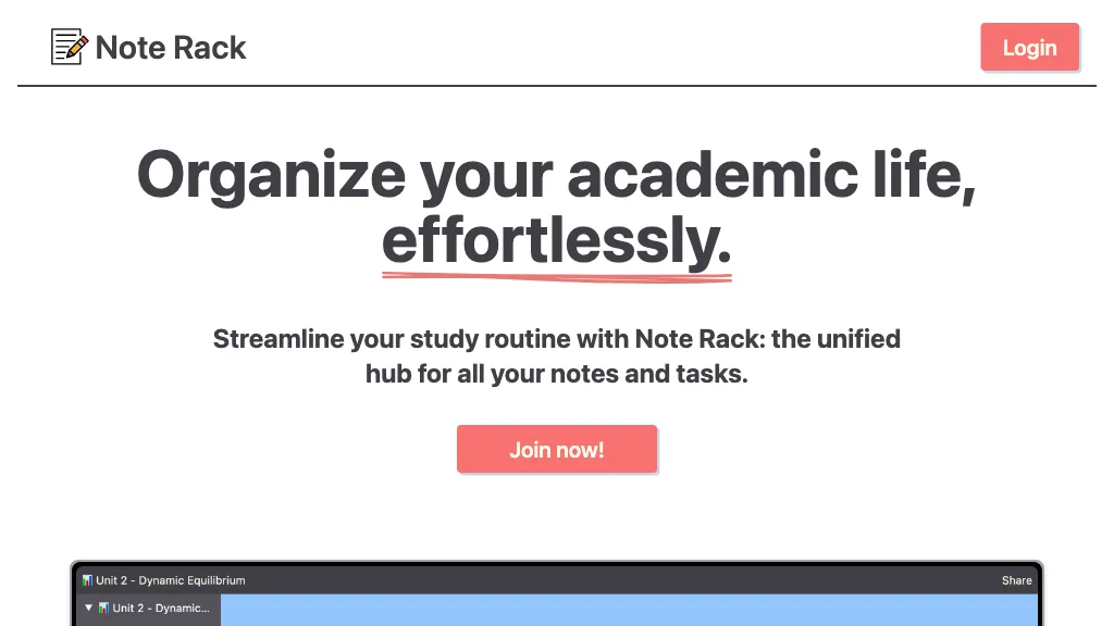 Note-Rack website