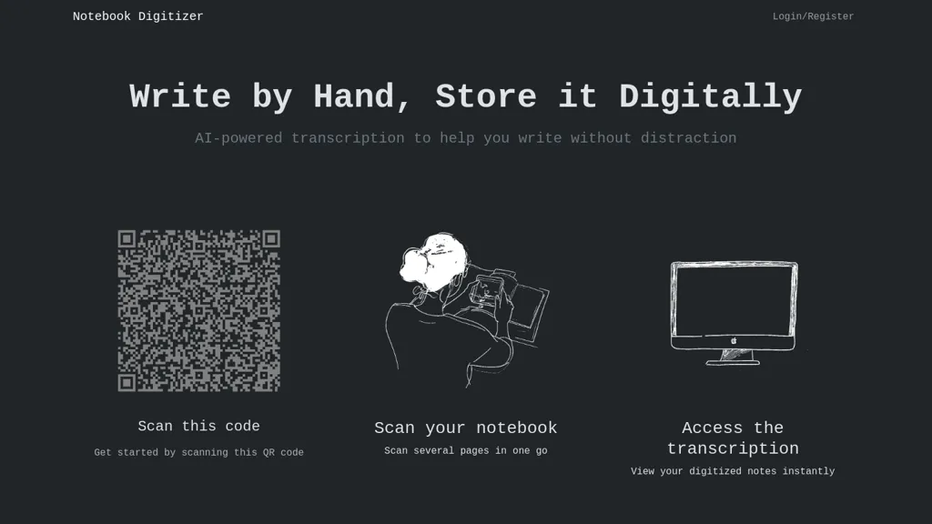Notebook Digitizer website