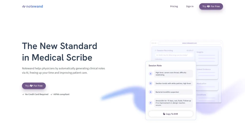 Notewand website