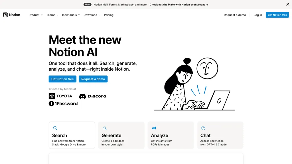 Notion AI website