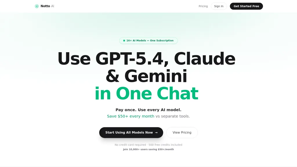 Notto AI AI tool screenshot