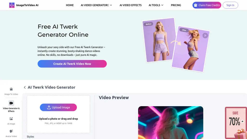 AI Twerk Generator AI tool screenshot