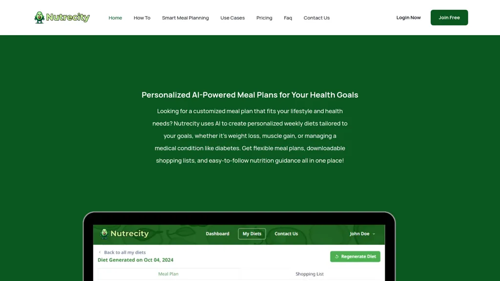 Nutrecity website