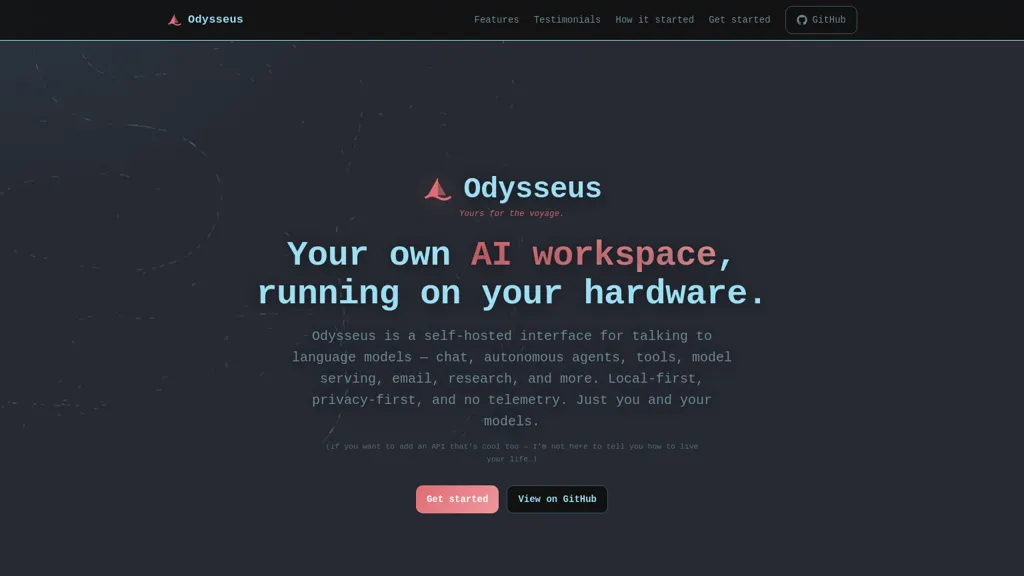 Odysseus AI tool screenshot