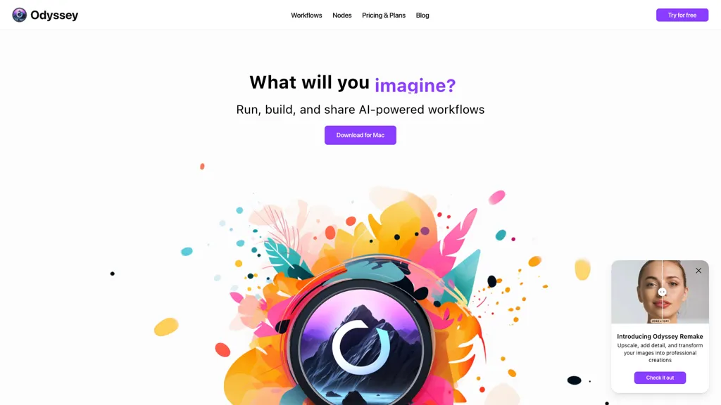 Odyssey AI tool screenshot