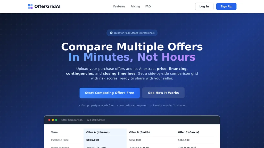 OfferGrid AI AI tool screenshot