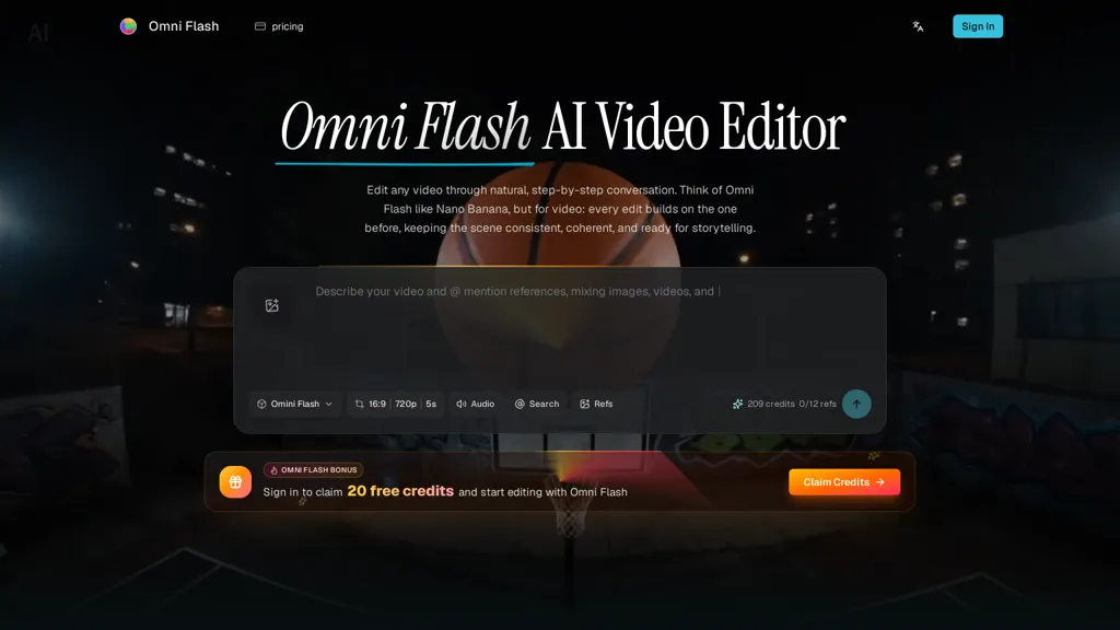 OmniFlash.org AI tool screenshot
