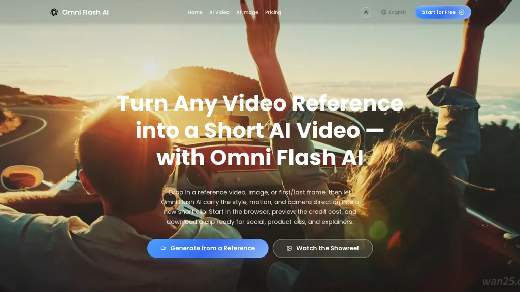 omniflashai.com AI tool screenshot