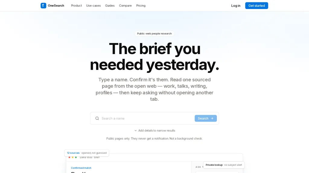 OneSearch screenshot