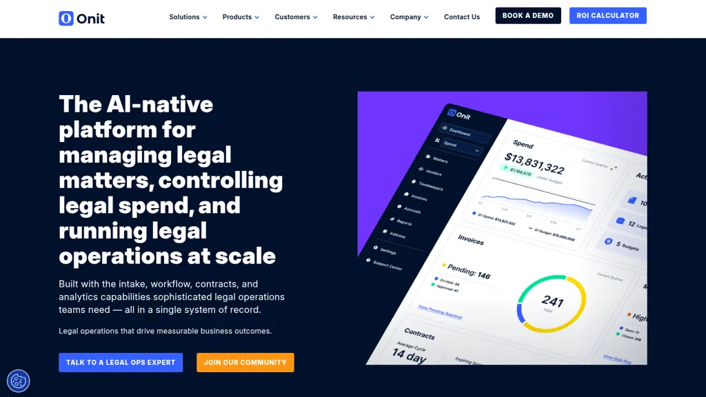onit.com AI tool screenshot