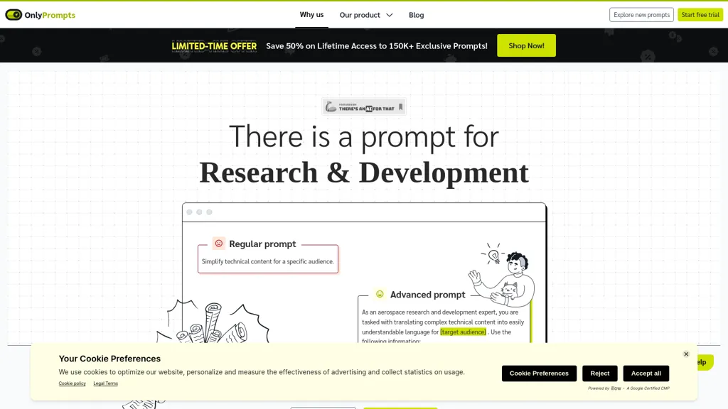 OnlyPrompts website