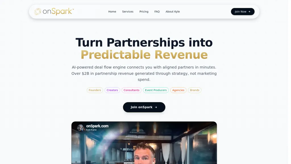onSpark AI tool screenshot
