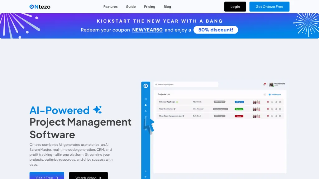 Ontezo AI tool screenshot