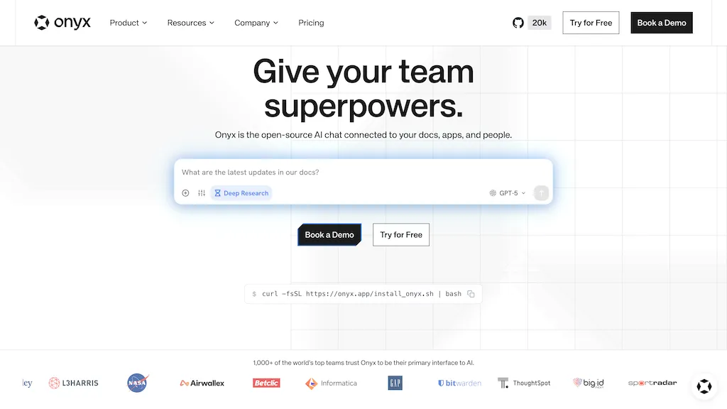 Onyx.app AI tool screenshot