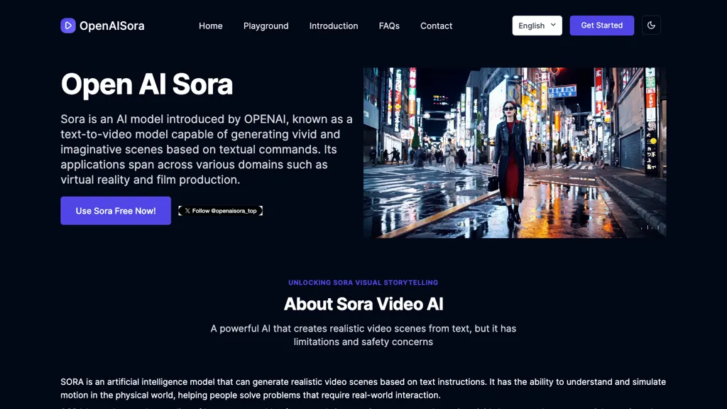 Open AI Sora website