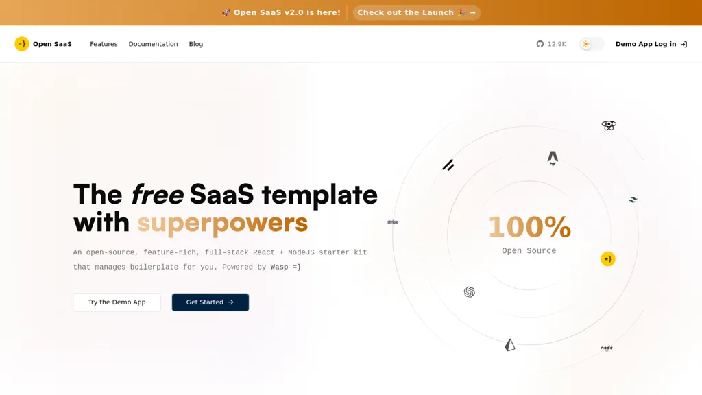 Open SaaS AI tool screenshot