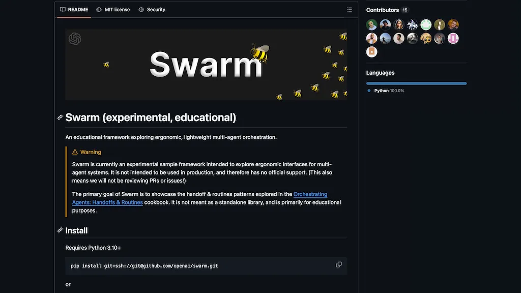 OpenAI swarm website