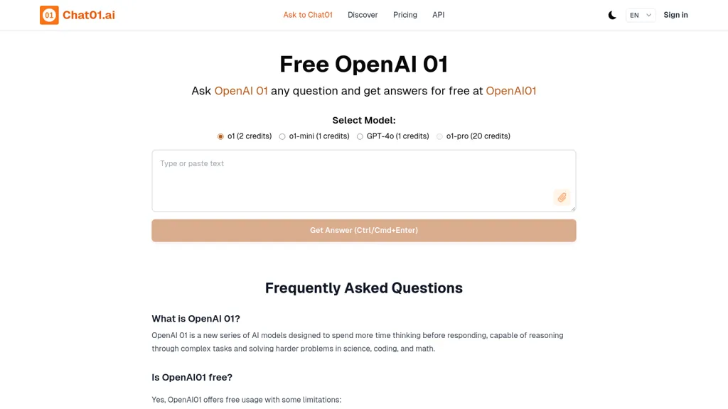 OpenAI01.net website