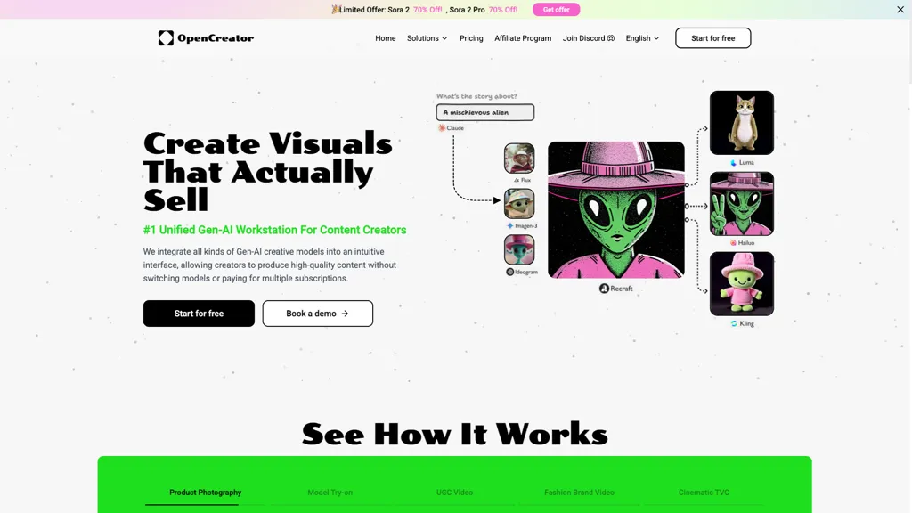 OpenCreator AI tool screenshot