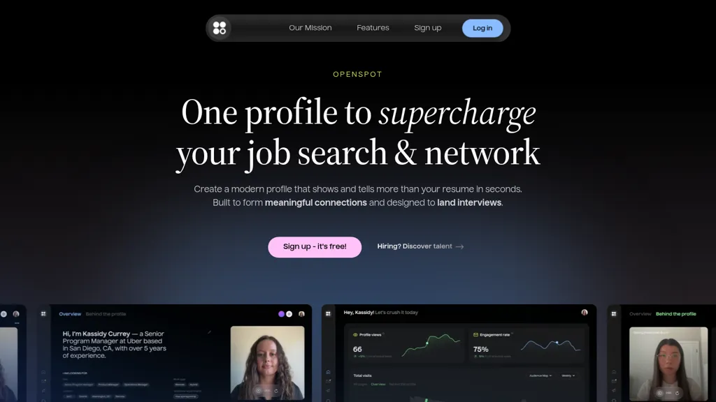 Openspot AI tool screenshot