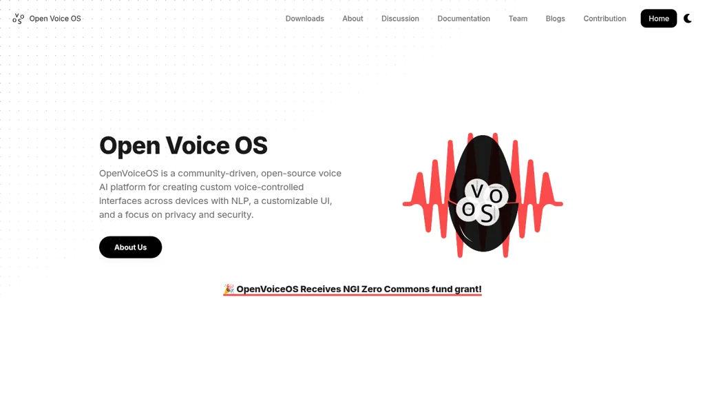 Open Voice OS AI tool screenshot