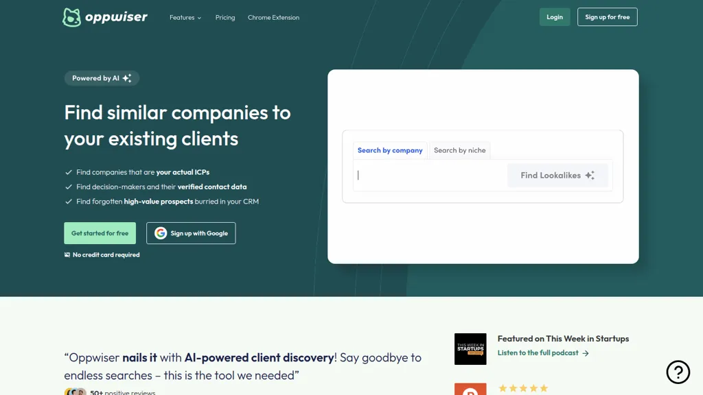Oppwiser AI tool screenshot