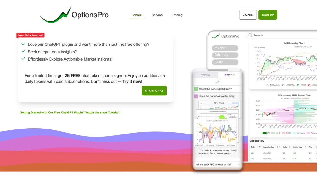 OptionsPro website