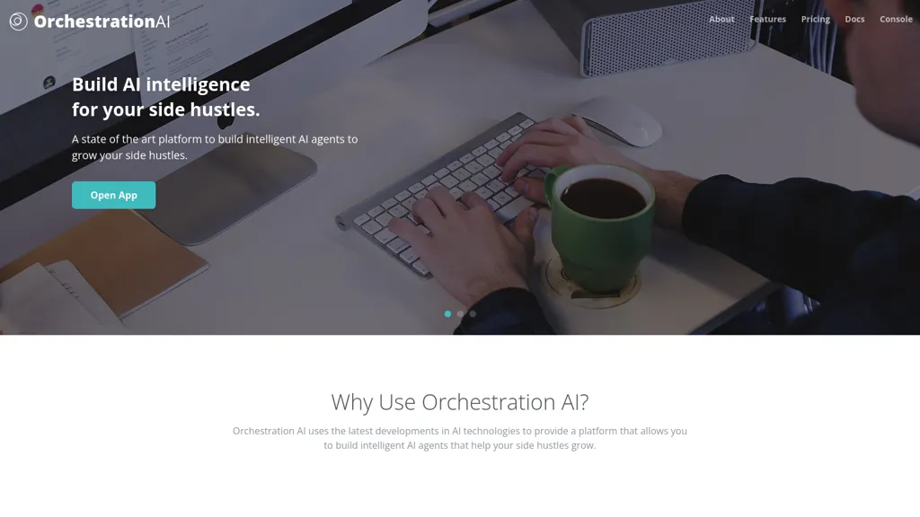 Orchestration AI website