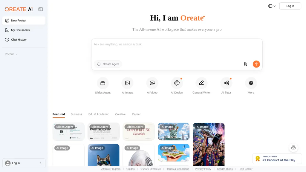 Oreate AI AI tool screenshot