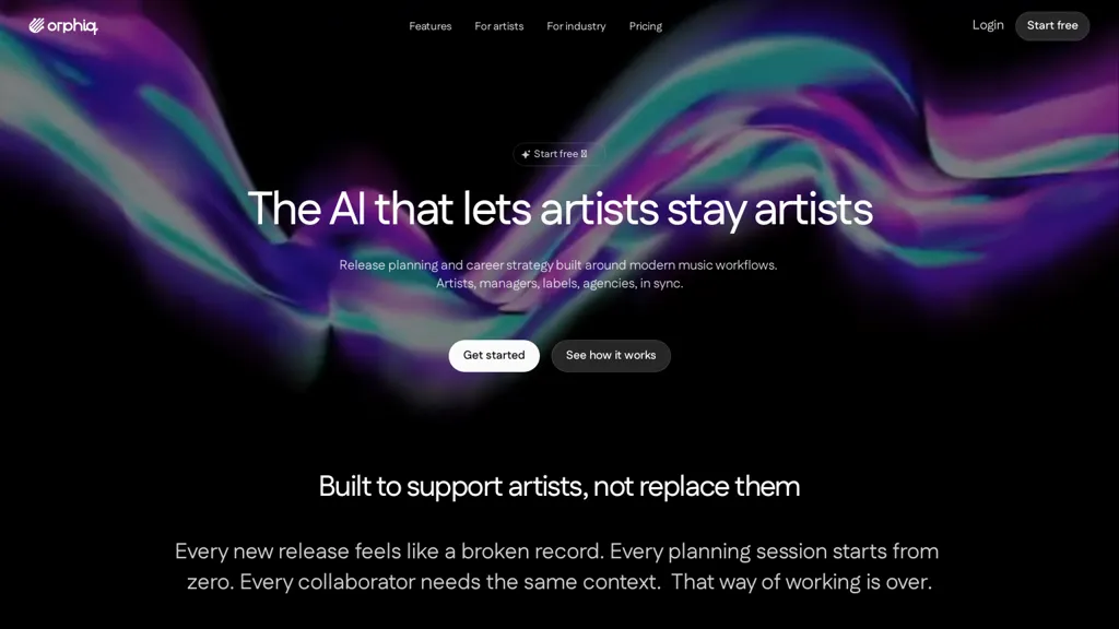 Orphiq AI tool screenshot