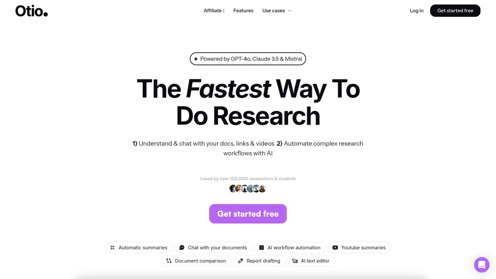 Otio website