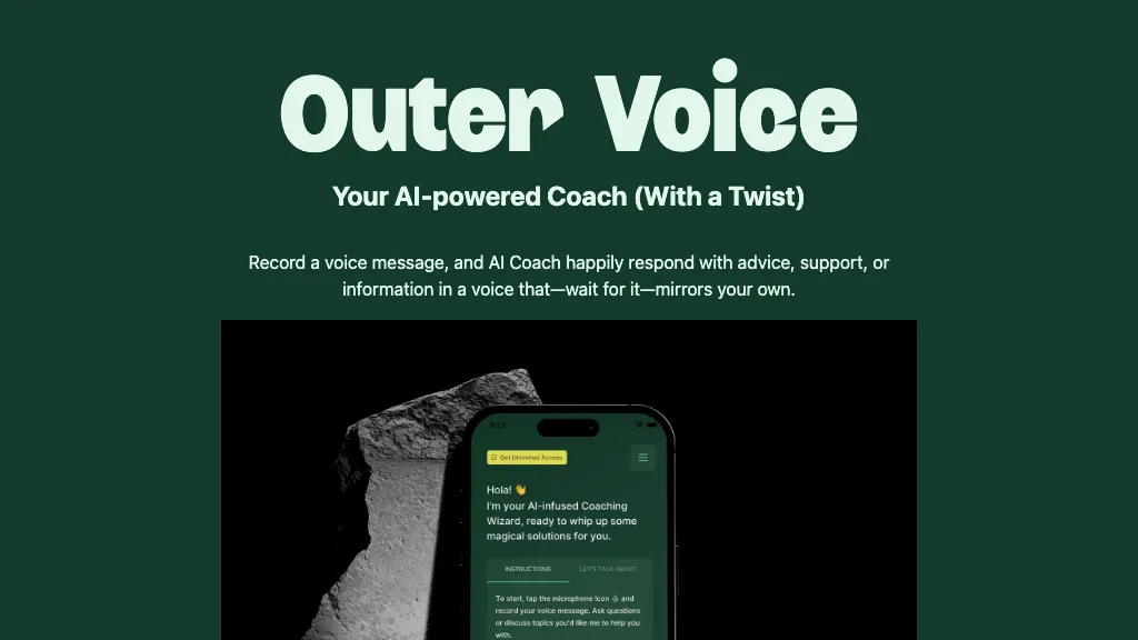 Outer Voice AI website