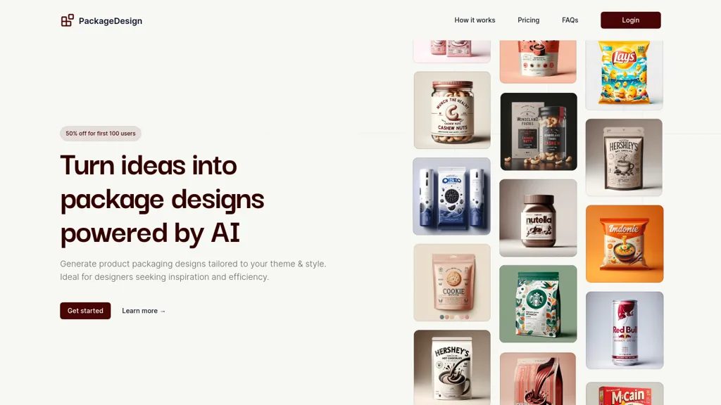Package Design website