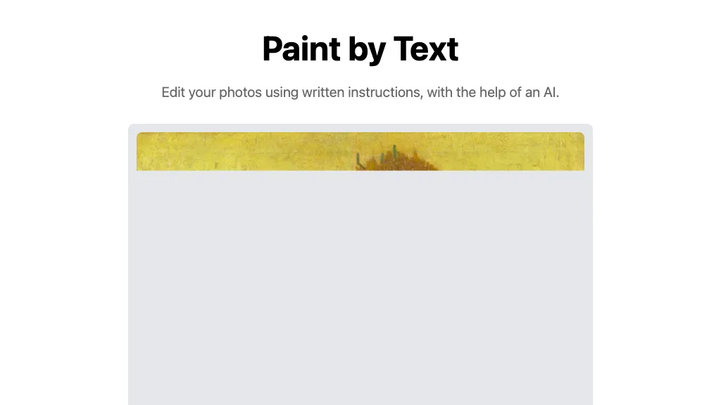 Paint By Text website
